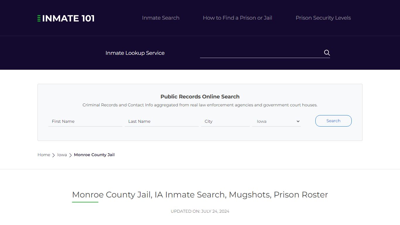 Monroe County Jail, IA Inmate Search, Mugshots, Prison Roster