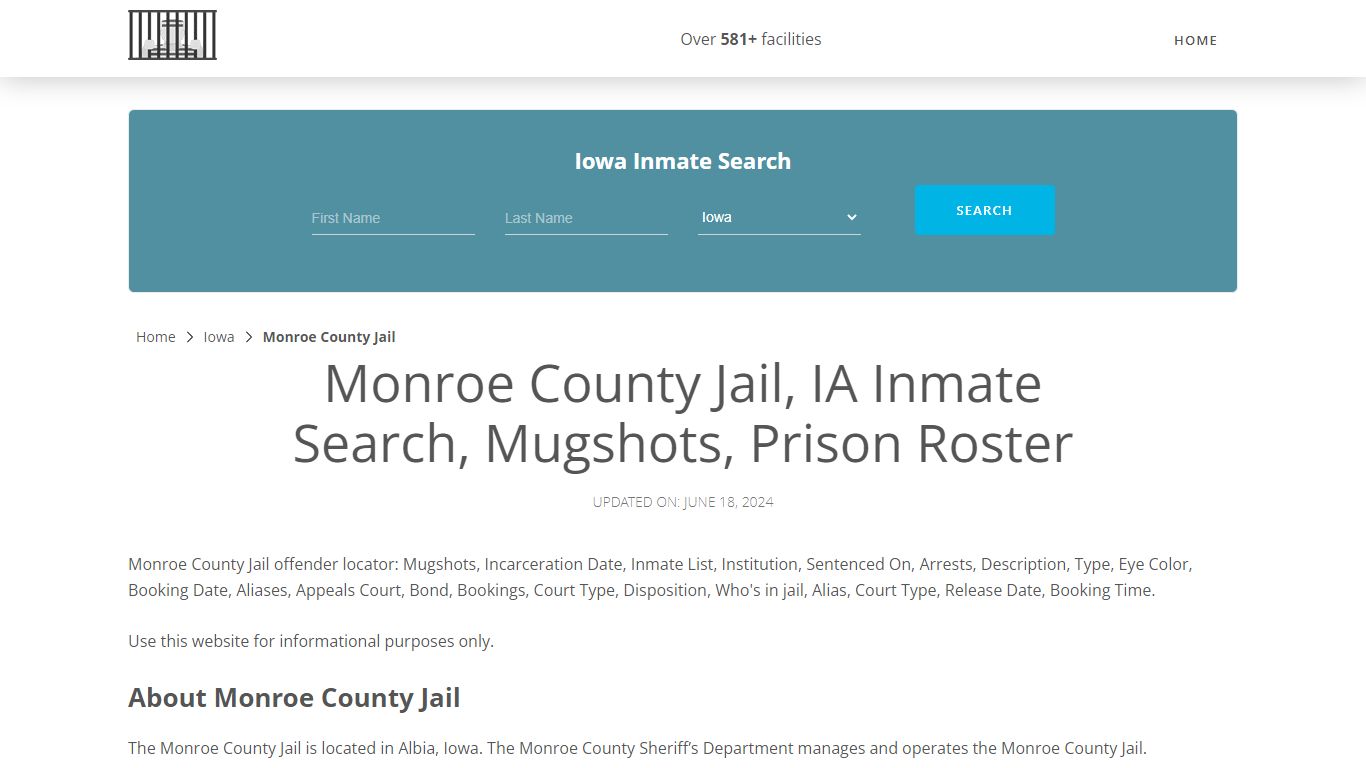 Monroe County Jail, IA Inmate Search, Mugshots, Prison Roster